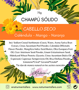 Champu solido cabello seco