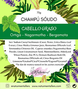 champú solido cabello graso