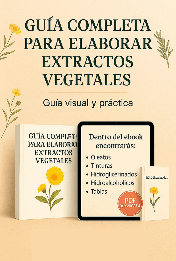 Mockup imagen del ebook de extractos vegetales caseros curso