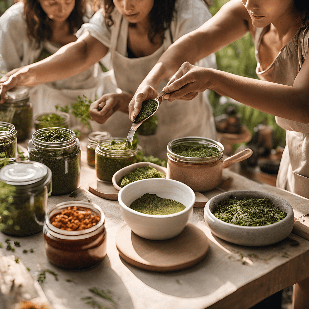personas elaborando cosmetica natural en una aula de barcelona