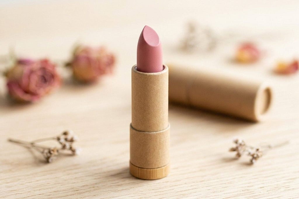 Curso de barras de labios con pigmentos naturales donde sale una imagen de una labial