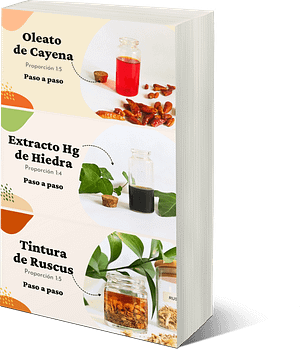 Guía para elaborar extractos como cayena, hiedra y ruscus con técnicas detalladas y videos paso a paso, incluidos en el curso de cosmética natural