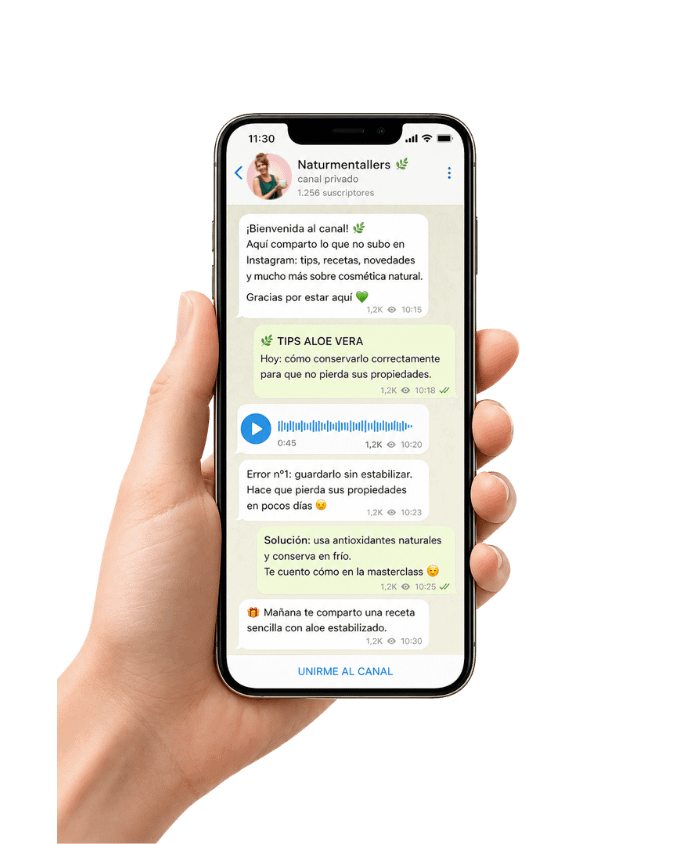 canal telegram naturmentallers para aprender cosmética natural y plantas medicinales