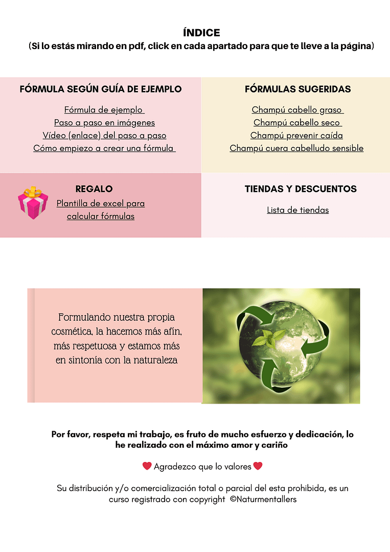 imagen del índice con el contenido del curso de champú solido