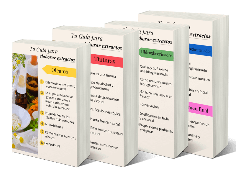 Mockups de la guía para crear extractos vegetales efectivos para cosmética natural