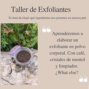 Taller de Exfoliante Facial y Corporal (Paga y señal 10€/Precio del taller 25€) - Imagen 3