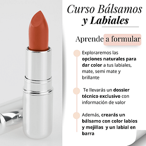 Labiales y Bálsamos con Color (Paga y señal 10€/Precio del taller 45€) 4 Aprende a elaborar labiales con color con óxidos naturales