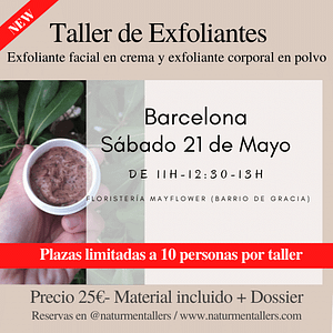 taller de exfoliantes barcelona